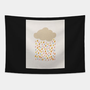 Cloud, Rain drops, Abstract, Mid century modern kids wall art, Nursery room Tapestry