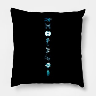 Fringe Glyphs vertical Pillow