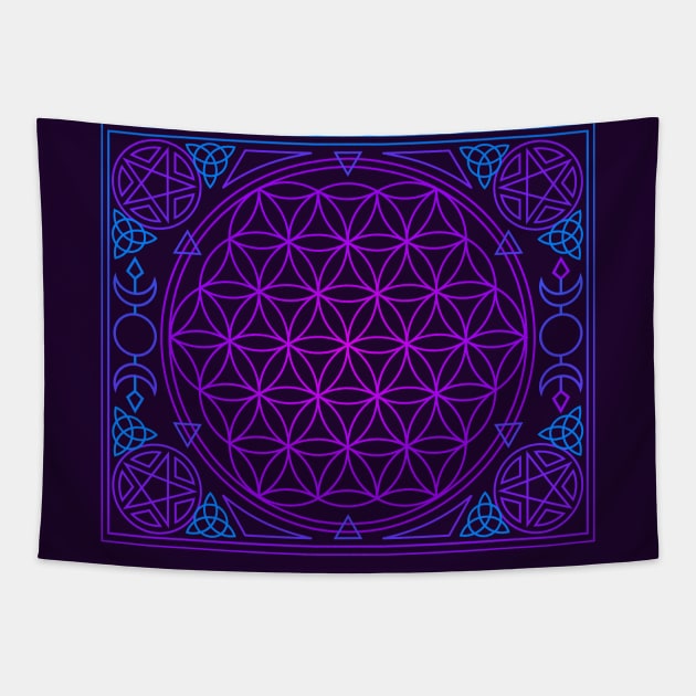 Flower of Life Tapestry Tapestry by RavenWake