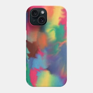 Colorful mixing abstract watercolor painting Phone Case