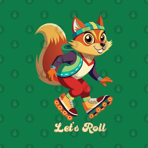 Retro Squirrel Skate by Surrealcoin777