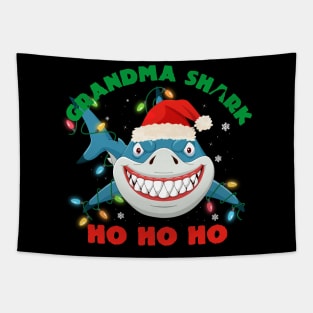 Grandma Shark Ho Ho Ho Christmas Tapestry