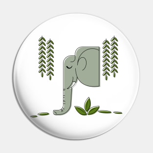 Elephant in the Jungle Pin