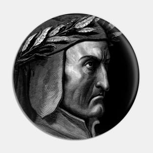 High Resolution Gustave Doré Illustration Dante Alighieri Portrait Pin