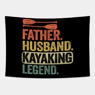 Father Husband Kayaking Legend Kayak Gift Dad Men Tapestry