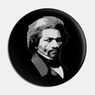 Frederick Douglass Black and White Pin