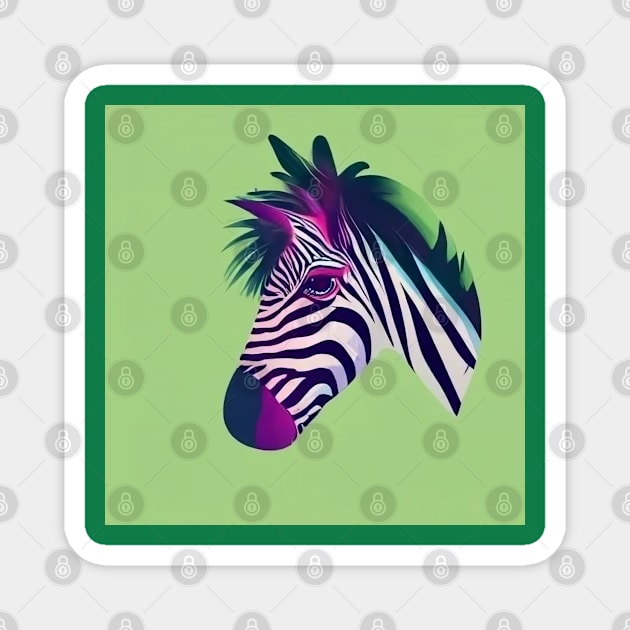 zebra stripes cute Magnet by A.S.P.E.D.I.A