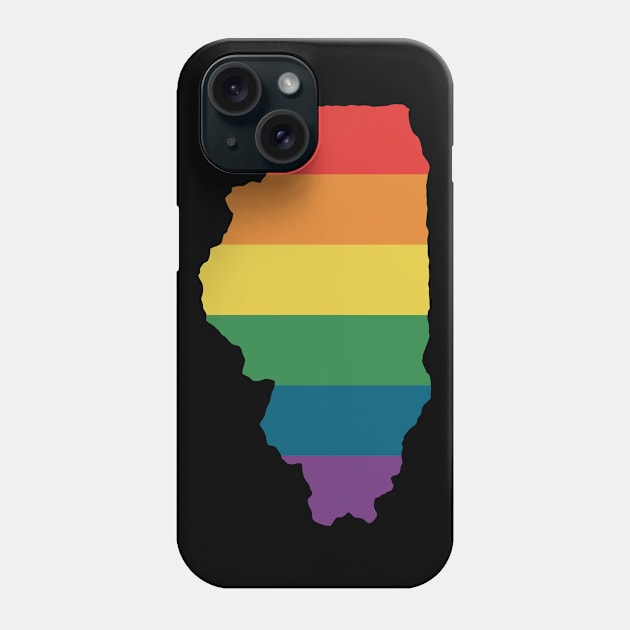 Illinois State Rainbow Phone Case by n23tees