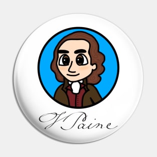 Patriot Portrait - Chibi Thomas Paine (Large Print) with Signature Pin