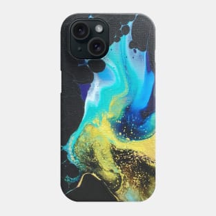 Teal and Gold Phone Case