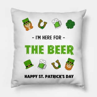 Irish Beer, Green Beer  St Patricks Day Pillow