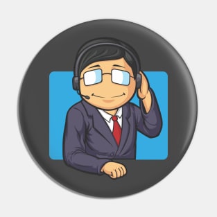 Call Center Worker Man Pin