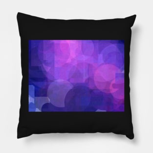 Pink Purple Blue Circles Abstract Pillow