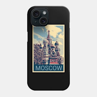 Moscow in Shepard Fairey style 2 Phone Case