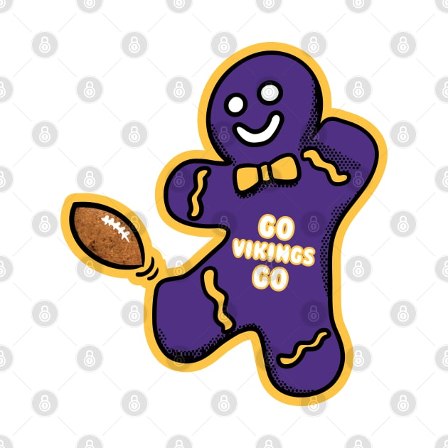 Minnesota Vikings Gingerbread Man by Rad Love