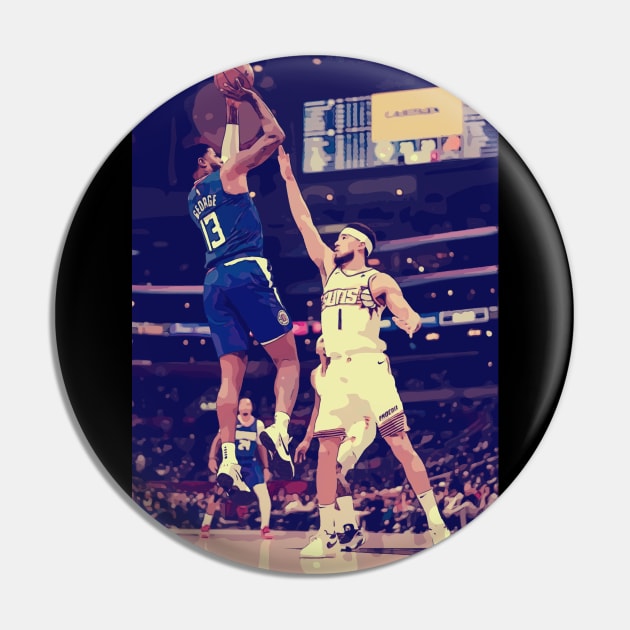 Paul George Jumpshot Pin by Playful Creatives