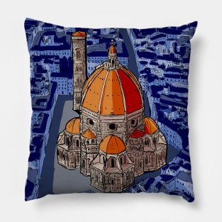 San Lorenzo Florence Italy Illustration Pillow