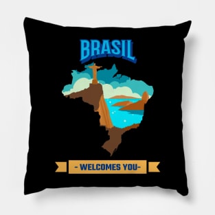 Brasil welcomes you Pillow