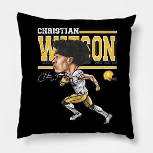 Christian Watson Green Bay Cartoon Pillow