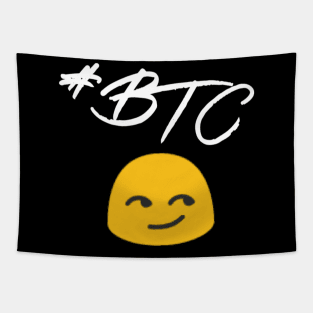 #BTC Smirk emoji bitcoin Tapestry