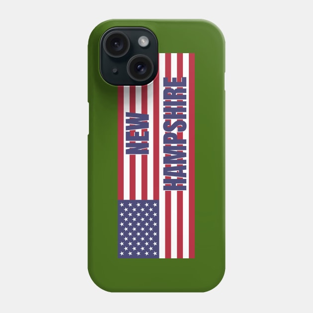 New Hampshire State in American Flag Phone Case by aybe7elf