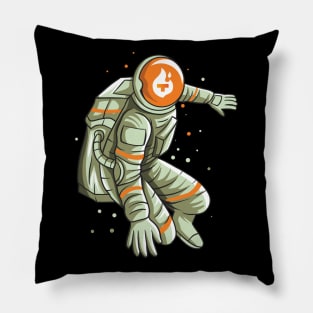 Tfuel Logo Theta Fuel Cryptocurrency Token NFT Blockchain Astronaut Moon Pillow