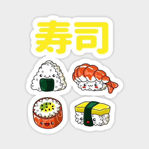 Love Sushi - Cute Sushi Family Magnet by NOSSIKKO