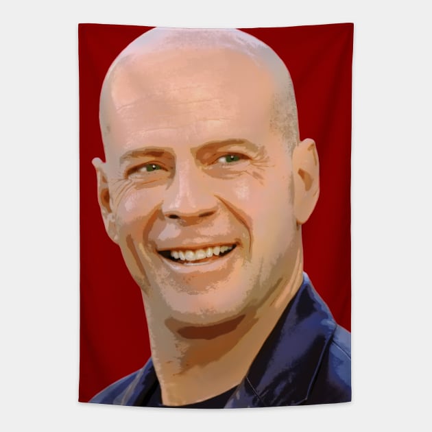 bruce willis Tapestry by oryan80