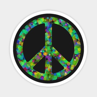 World Peace Sign Vibrant Art Graffiti Activist Magnet