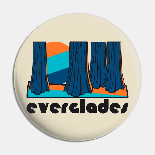 Retro Everglades ))(( Tourist Souvenir National Park Design Pin by darklordpug