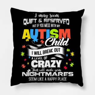 Autism Mom Shirt Gifts Autism Awareness Puzzle Pieces Pillow