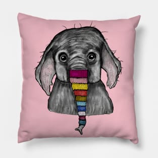 Elephat Knit Pillow