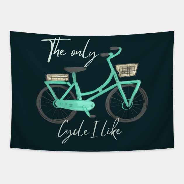 Bicycle lover, Cycling lover Tapestry by Kikapu creations