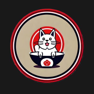 Cute Japanese Cat ramen T-Shirt