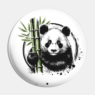 Ink Panda Illustration Pin