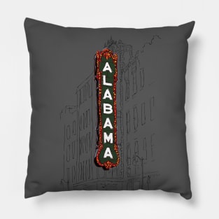 Alabama Theatre Sign Painting Pillow