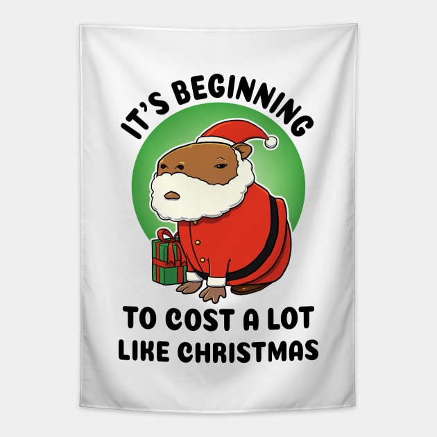 It's begining to cost a lot like Christmas Capybara Santa Tapestry by capydays