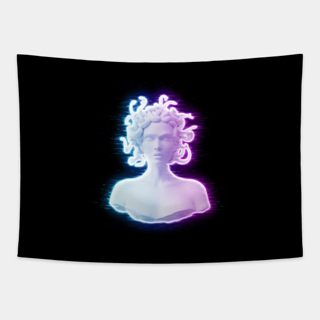 Medusa hologram Tapestry by Underdott