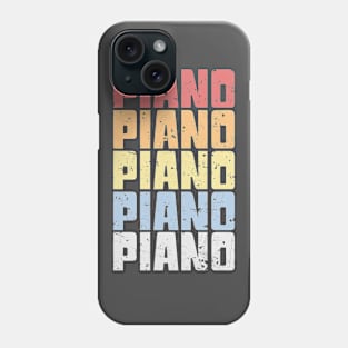 Vintage Piano Text Phone Case