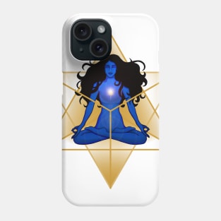 Woman inside Merkabah Phone Case