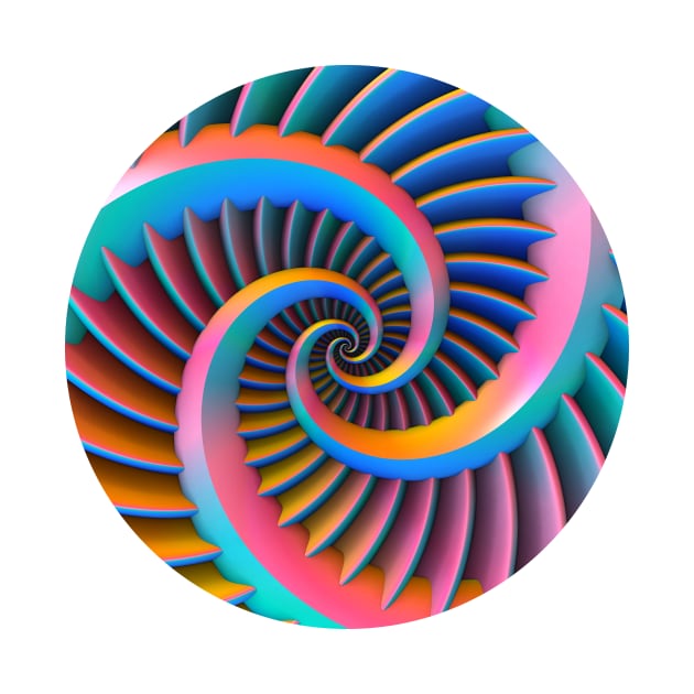 Opposing Spiral Pattern in 3-D by lyle58