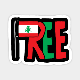 Free Lebanon Magnet