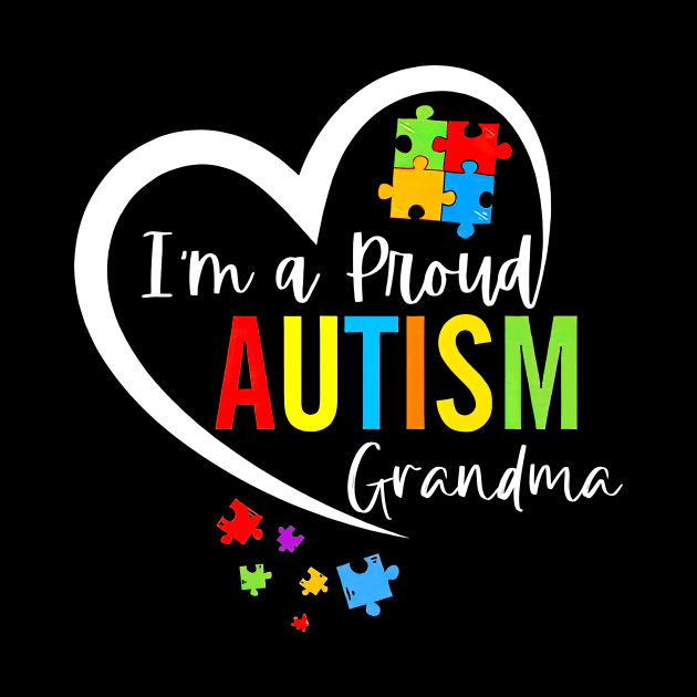 I'm A Proud Autism Grandma Heart Autism Awareness Puzzle by Ripke Jesus