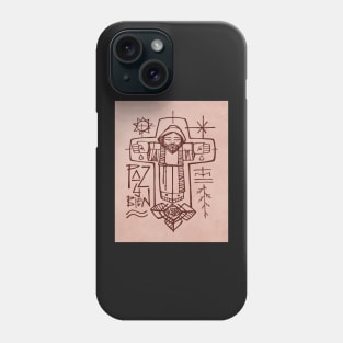 Franciscan brother and christian symbols Phone Case