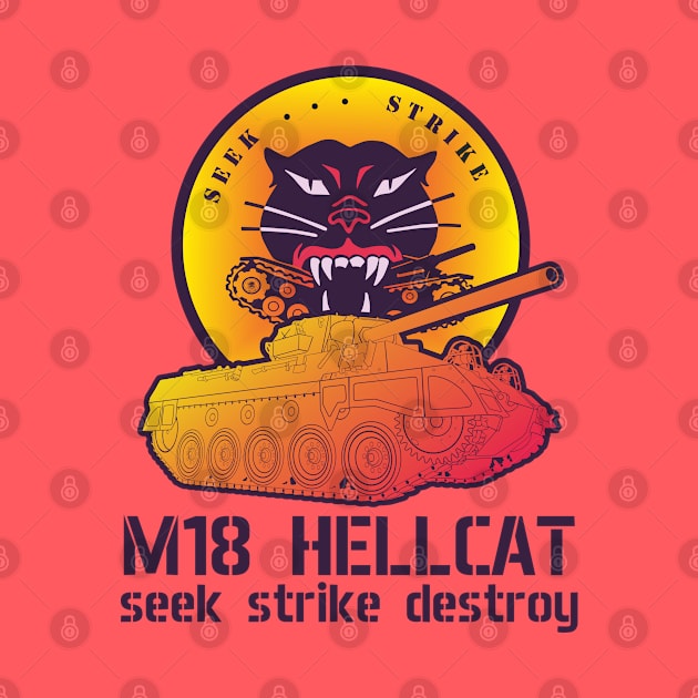 M18 Hellcat seek strike destroy in Synthwave style by FAawRay