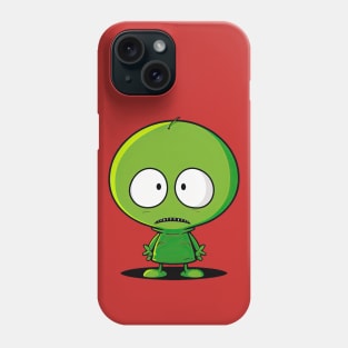 Worried Alien - Little green man Phone Case