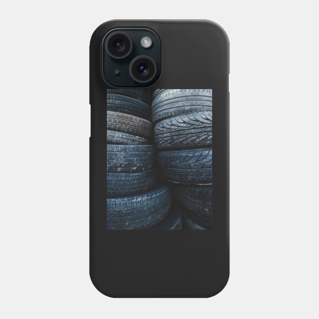 Used Tyres In A Pile Phone Case by mooonthemoon