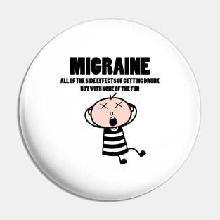 Migraine Awareness Tshirt Crying Suffering Migraines Suck Pin