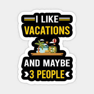 3 People Vacation Holiday Magnet