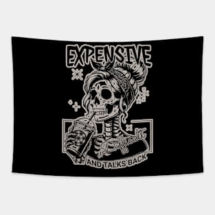 Skeleton Expensive Difficult And Talks Back Tapestry